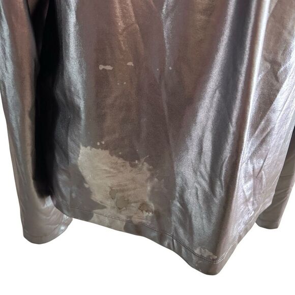 Derek Lam 10 Crosby Silver Pleated Top Size 46 US 10 - Picture 4 of 5